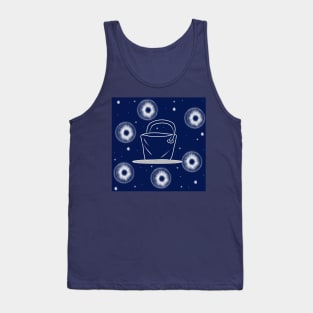 Bucket, container with dark blue color background Tank Top